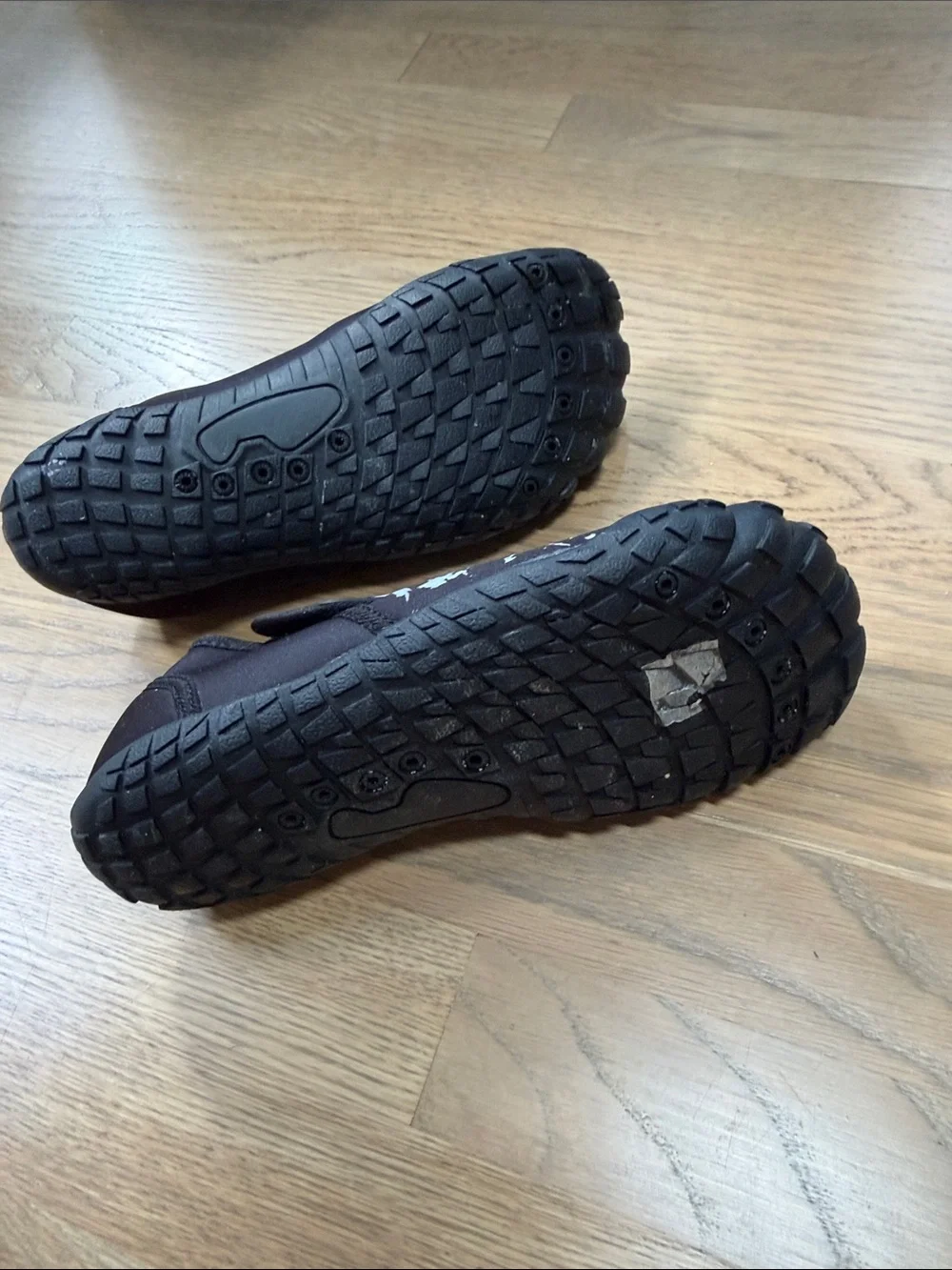 nortiv8 Kids Black Marble Water Shoes with Secure Hook-and-Loop Strap